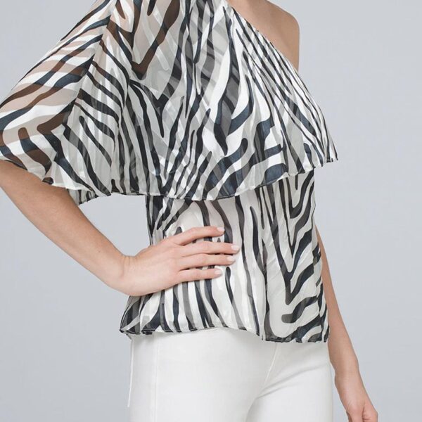 Print Tie Neck Top